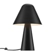 Modway Jovial Metal Mushroom Table Lamp with Swivel Shade in Black