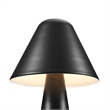 Modway Jovial Metal Mushroom Table Lamp with Swivel Shade in Black