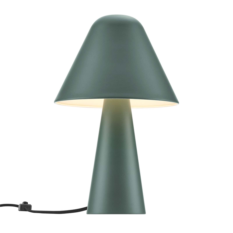 Modway Jovial Metal Mushroom Table Lamp with Swivel Shade in Green