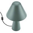 Modway Jovial Metal Mushroom Table Lamp with Swivel Shade in Green
