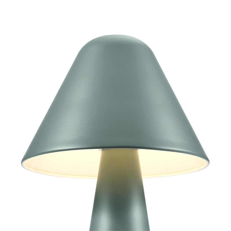 Modway Jovial Metal Mushroom Table Lamp with Swivel Shade in Green