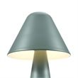 Modway Jovial Metal Mushroom Table Lamp with Swivel Shade in Green