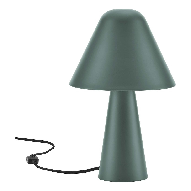 Modway Jovial Metal Mushroom Table Lamp with Swivel Shade in Green