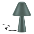 Modway Jovial Metal Mushroom Table Lamp with Swivel Shade in Green