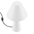Modway Jovial Metal Mushroom Table Lamp with Swivel Shade in White