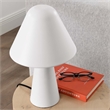 Modway Jovial Metal Mushroom Table Lamp with Swivel Shade in White