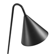 Modway Ayla Marble & Metal Floor Lamp with Cone Shade in Black