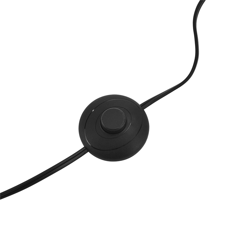 Modway Ayla Marble & Metal Floor Lamp with Cone Shade in Black