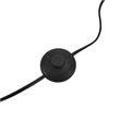 Modway Ayla Marble & Metal Floor Lamp with Cone Shade in Black