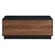 Modway Holden 2-Drawer Wood Coffee Table in Black and Walnut