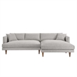 Modway 2-Piece Right-Facing Fabric Sectional Sofa with Tapered Legs in Gray