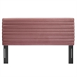 Modway Tranquil Upholstered Wood King/California King Headboard in Dusty Rose