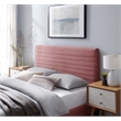 Modway Tranquil Upholstered Wood King/California King Headboard in Dusty Rose