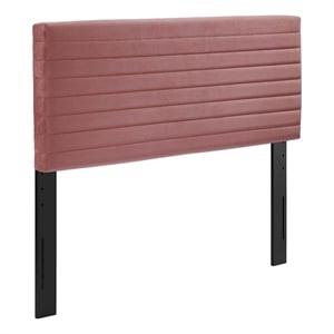 Modway Tranquil Upholstered Wood King/California King Headboard in Dusty Rose