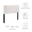 Modway Tranquil Upholstered Wood King/California King Headboard in White