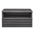 Modway Render 1-Drawer Wall-Mount Modern Wood Nightstand in Charcoal