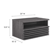Modway Render 1-Drawer Wall-Mount Modern Wood Nightstand in Charcoal