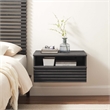 Modway Render 1-Drawer Wall-Mount Modern Wood Nightstand in Charcoal