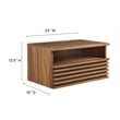 Modway Render 1-Drawer Wall-Mount Modern Wood Nightstand in Walnut