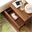 Modway Render 1-Drawer Wall-Mount Modern Wood Nightstand in Walnut