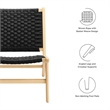 Modway Saoirse Woven Rope & Wood Accent Lounge Chair in Natural and Black