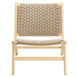 Modway Saoirse Woven Rope & Wood Accent Lounge Chair in Brown/Natural