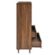 Modway Vespera Contemporary Modern Wood Storage 5-Drawer Chest in Walnut