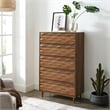 Modway Vespera Contemporary Modern Wood Storage 5-Drawer Chest in Walnut