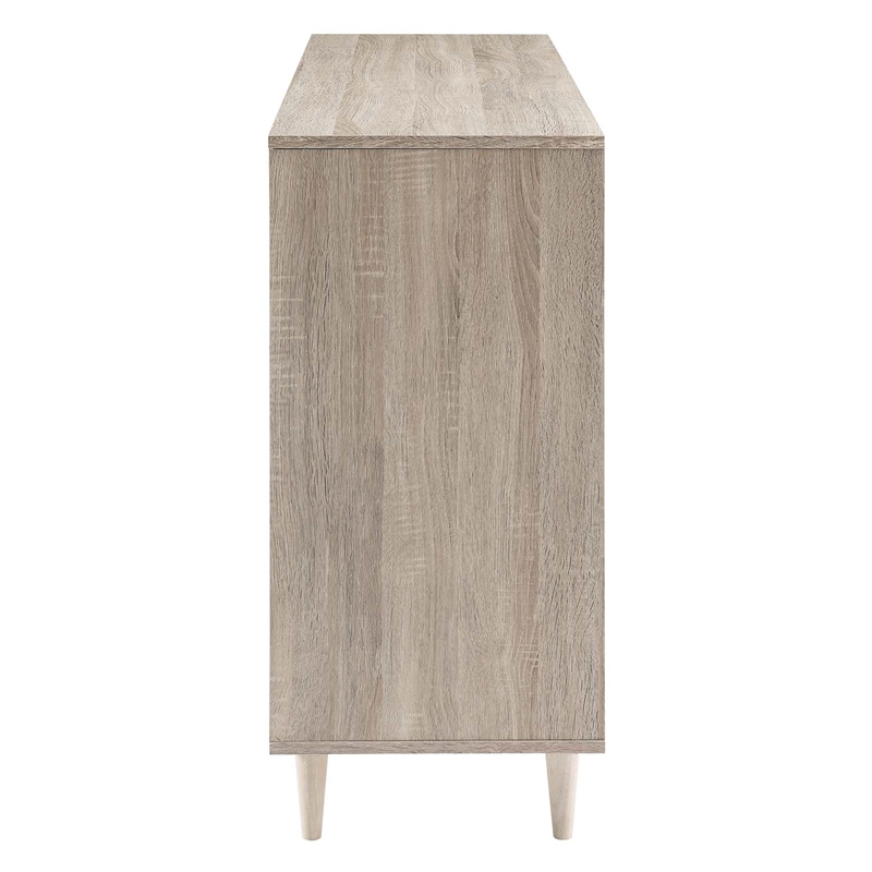 Modway Vespera Mindi Wood 6-Drawers Bedroom Dresser in Oak White