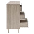 Modway Vespera Mindi Wood 6-Drawers Bedroom Dresser in Oak White