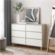 Modway Vespera Mindi Wood 6-Drawers Bedroom Dresser in Oak White