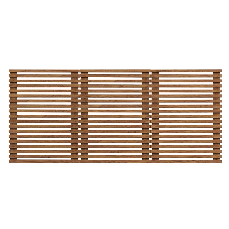 Modway Render Wall Mount Modern Wood Queen Headboard in Walnut