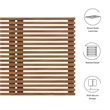 Modway Render Wall Mount Modern Wood Queen Headboard in Walnut