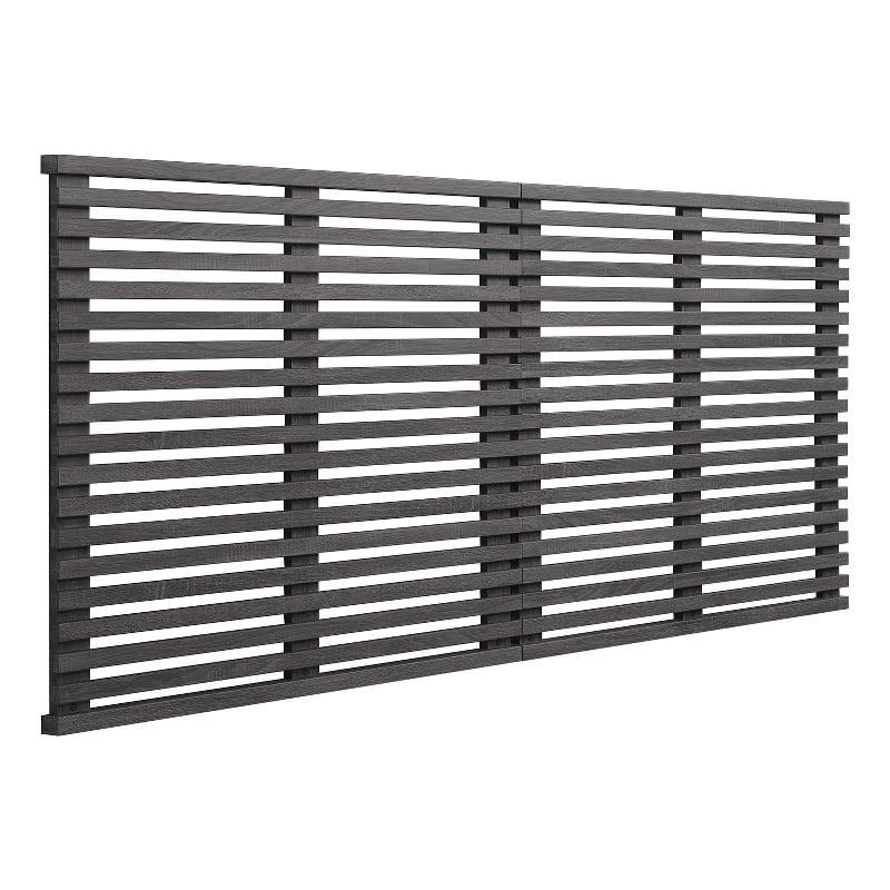 Modway Render Wall Mount Modern Wood King Headboard in Charcoal