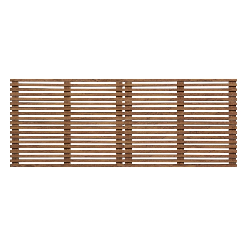 Modway Render Wall Mount Modern Wood King Headboard in Walnut