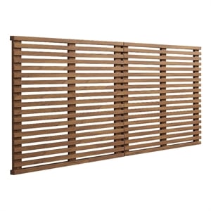 Modway Render Wall Mount Modern Wood King Headboard in Walnut