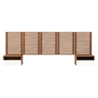 Modway Render Modern Wood Queen Headboard and Nightstands in Walnut