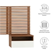 Modway Render Modern Wood King Headboard and Nightstands in Walnut
