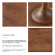 Modway Lina Round Wood Side Table with Tapered Pedestal Base in Walnut