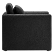 Modway Waverly Upholstered Modern Boucle Fabric Armchair in Black