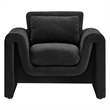 Modway Waverly Upholstered Modern Boucle Fabric Armchair in Black