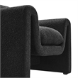 Modway Waverly Upholstered Modern Boucle Fabric Armchair in Black