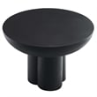 Caspian Round Concrete Coffee Table in Black