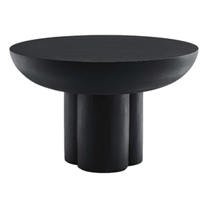 Caspian Round Concrete Coffee Table in Black