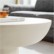 Caspian Round Concrete Coffee Table in White