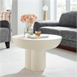 Caspian Round Concrete Coffee Table in White
