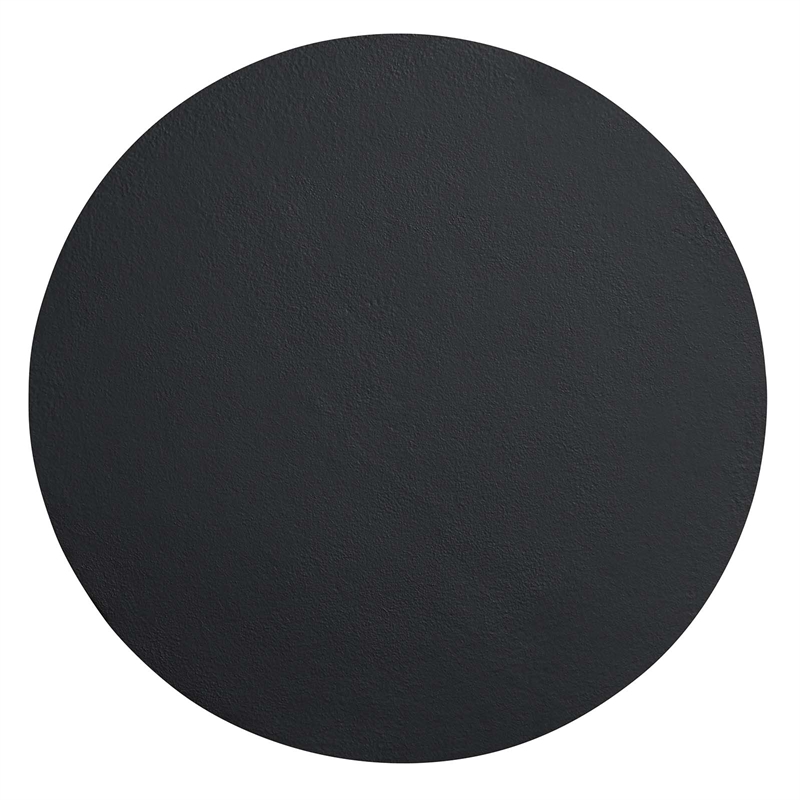 Caspian Round Concrete Side Table in Black