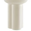 Caspian Round Concrete Side Table in White