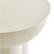Caspian Round Concrete Side Table in White