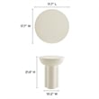 Caspian Round Concrete Side Table in White